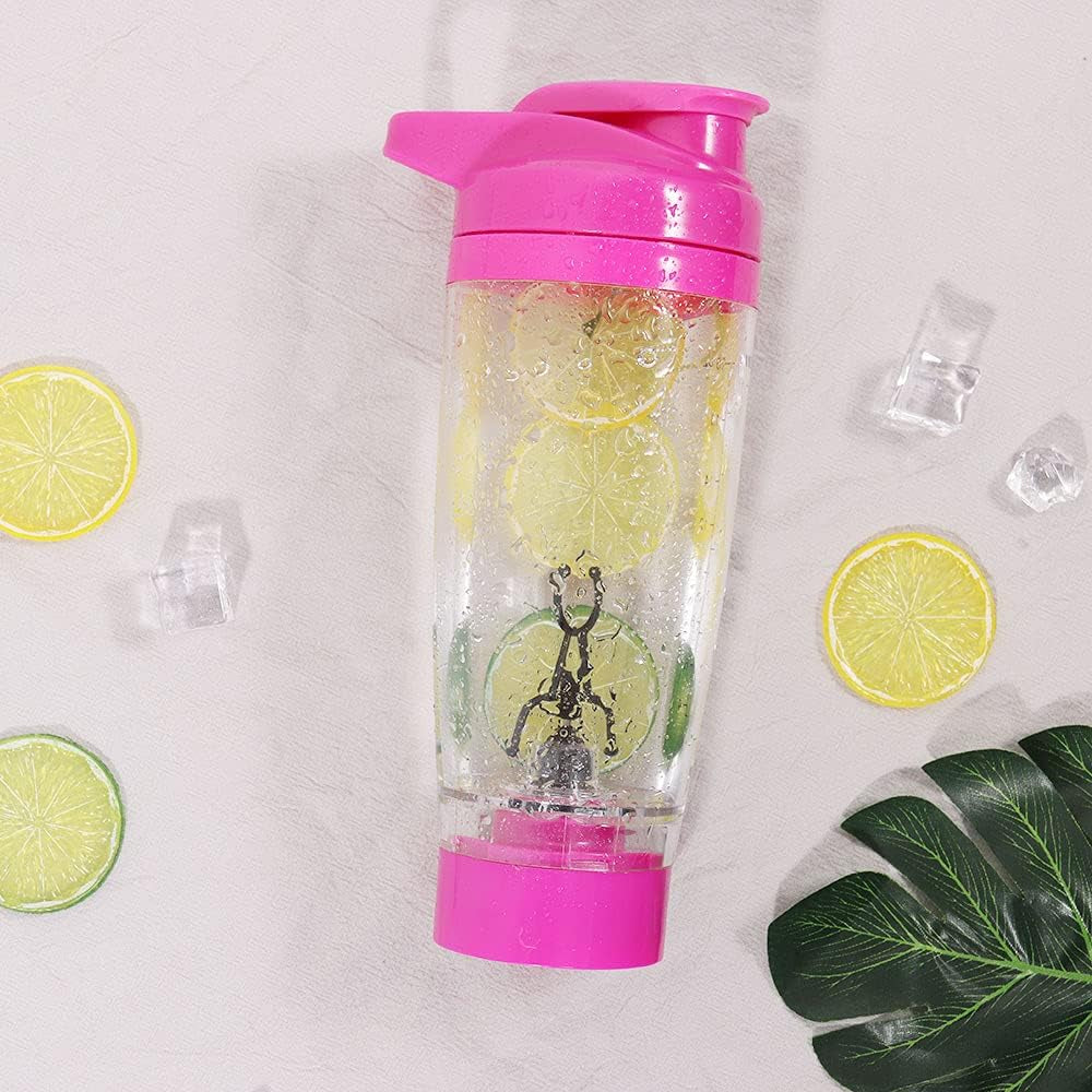 Electric Self Mixing Protein Shaker Bottle - 25 Oz High-Torque Blender Cup (Pink) - Portable & Self-Stirring for Smooth Drinks!